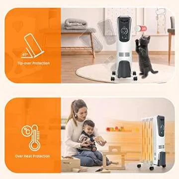 TANGKULA 1500W Oil Filled Radiator Heater for Home