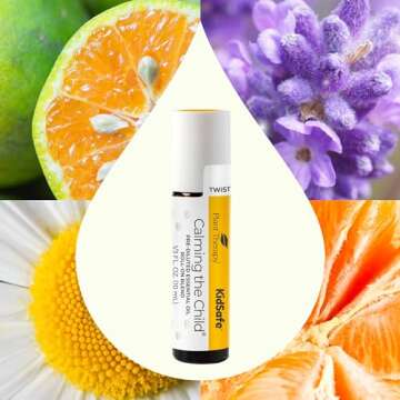 Plant Therapy KidSafe Calming The Child Essential Oil Blend 10 mL (1/3 oz) Relaxation and Soothing Blend, Pure, KidSafe Pre-Diluted Roll-On