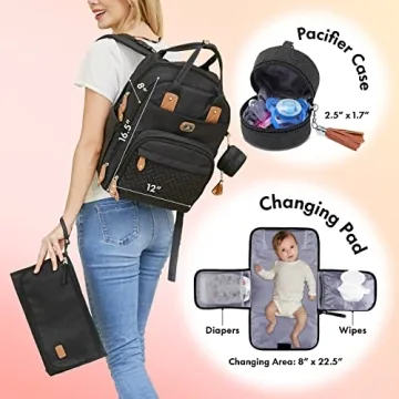 Dikaslon Diaper Bag Backpack - Large Stylish Unisex Bag