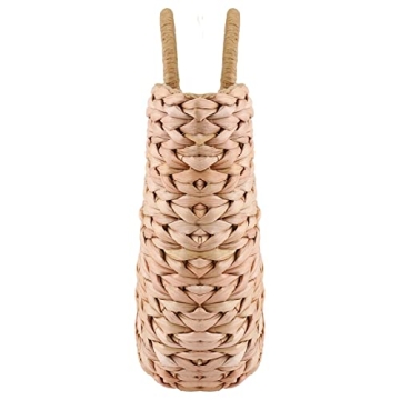 Summer Rattan Bag for Women Straw Hand-woven Top-handle Handbag Beach Sea Straw Rattan Tote Clutch Bags (Khaki)