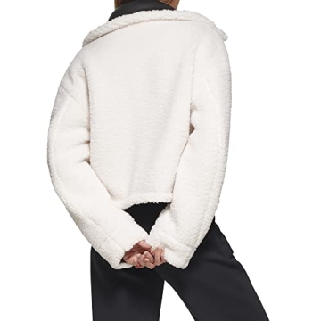 Levi's Women's Reversible Sherpa Faux Leather Jacket Black Cream