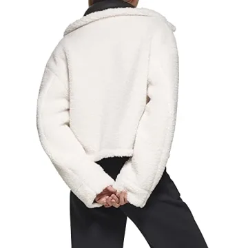 Levi's Women's Reversible Sherpa Faux Leather Jacket Black Cream