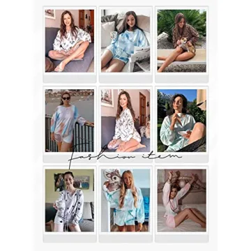 Asvivid Tie Dye Lounge Set Soft Pajamas for Women
