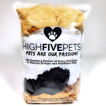 High Five Pets Dog Squeaky Toys - Durable No-Stuffing Set