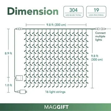 MAGGIFT 304 LED Curtain Lights for Indoor & Outdoor Decoration