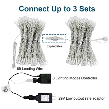 MAGGIFT 304 LED Curtain Lights for Indoor & Outdoor Decoration