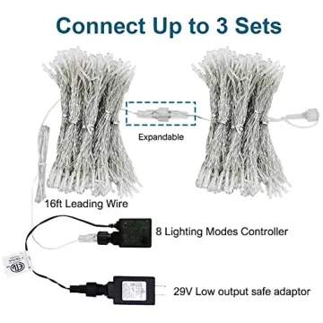 MAGGIFT 304 LED Curtain Lights for Indoor & Outdoor Decoration