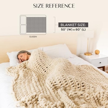 SAMIAH LUXE Chunky Knit Blanket - Cozy & Elegant Throw