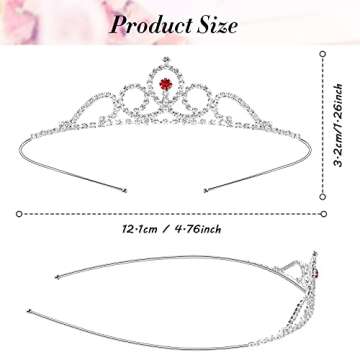 Chuangdi 16 Pcs Bulk Girls Tiara Crown Silver Princess Rhinestone Headband Crystal Wedding Tiara for...