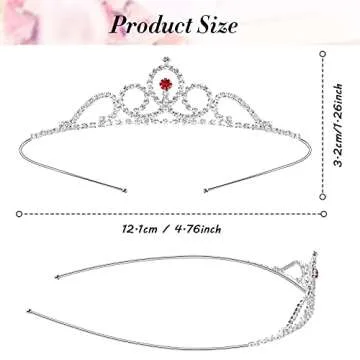 Chuangdi 16 Pcs Bulk Girls Tiara Crown Silver Princess Rhinestone Headband Crystal Wedding Tiara for...