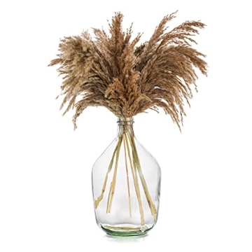 Large Glass Tall Floor Vase, 15in Glasseam Farmhouse Clear Vase Decor, Oversized Modern Big Jug Vase...