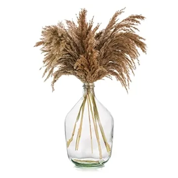 Large Glass Tall Floor Vase, 15in Glasseam Farmhouse Clear Vase Decor, Oversized Modern Big Jug Vase...