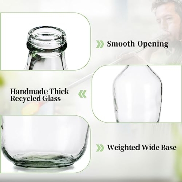 Large Clear Glass Floor Vase by Glasseam for Home Decor