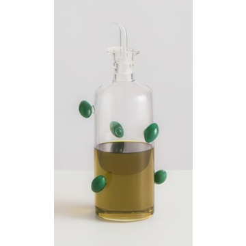 Elegant 550ml Hand-Blown Olive Bottle by Maison Balzac