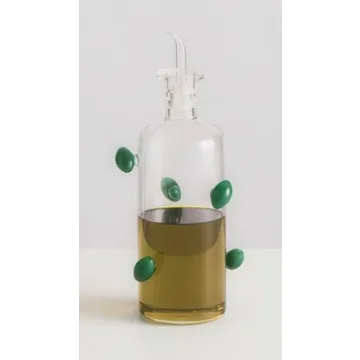 Elegant 550ml Hand-Blown Olive Bottle by Maison Balzac