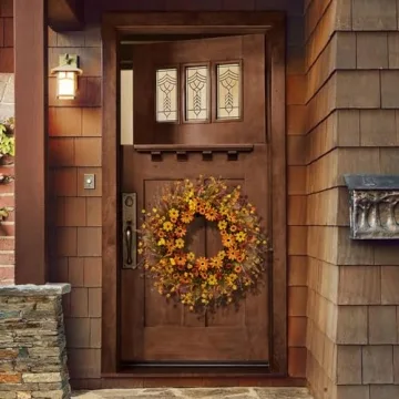 VioletEverGarden 22 Inch Fall Wreath for All Occasions