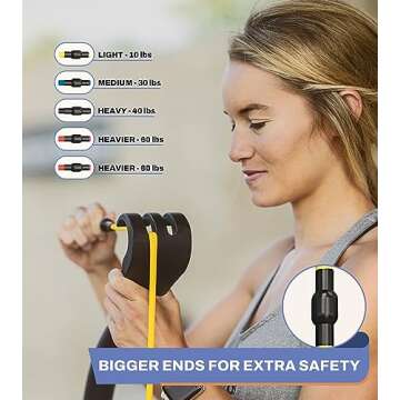 NYPOT- Workout Bow & Portable Home Gym Equipment - Resistance Bands with Bar for Home Workout Equipment Men & Women All in One Gym for Strength Training