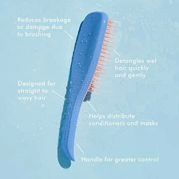 Tangle Teezer Ultimate Detangler Hairbrush Duo, Eliminates Knots & Reduces Breakage for All Hair Types, Regular & Travel-Size, Apricot Blaze and Wisteria Leaf