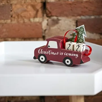 Whimsical Red Truck Countdown Block for Christmas Fun