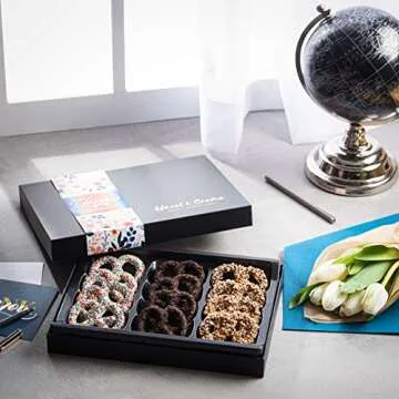 Hazel & Creme Gourmet Pretzels - Thank You Gift Box - Appreciation Gourmet Food Gift Basket, Teacher...