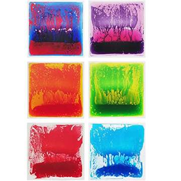 Art3d 6-Tile Sensory Room Tile - Colorful Liquid Playmat for Kids!