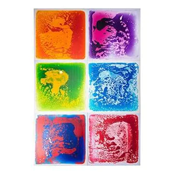 Art3d 6-Tile Liquid Sensory Playmat - Fun Kids Floor