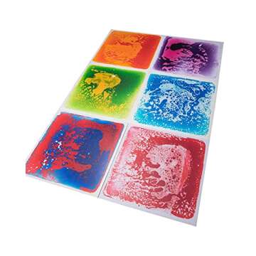 Art3d 6-Tile Liquid Sensory Playmat - Fun Kids Floor
