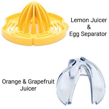Versatile Manual Citrus Juicer with Measuring Cup and Grater