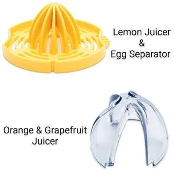 Versatile Manual Citrus Juicer with Measuring Cup and Grater