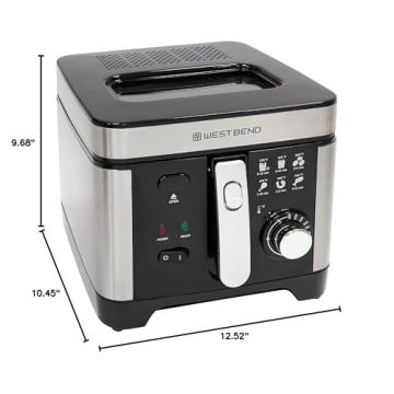 West Bend Deep Fryer with Adjustable Temperature Control 3-Liter