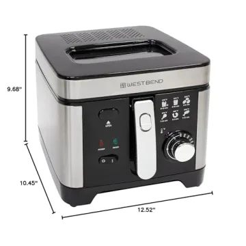 West Bend Deep Fryer with Adjustable Temperature Control 3-Liter