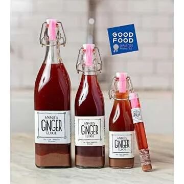 Annie's Ginger Elixir, 17oz 6-Pack, Pure Natural Organic Tonic Ginger Shot, Digestive Cleanse Boosts...