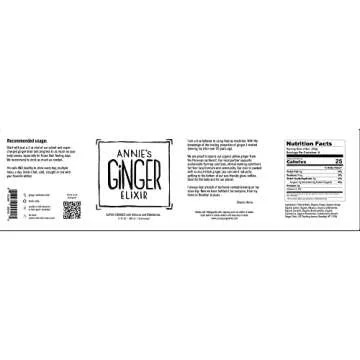 Annie's Ginger Elixir, 17oz 6-Pack, Pure Natural Organic Tonic Ginger Shot, Digestive Cleanse Boosts Immune Defense, Daily Gut Health and Wellness, Non-GMO Beverage