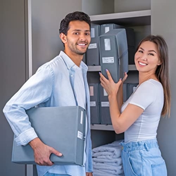 LINENMATE Linen Storage Organizer Twin Full Size Ivory 2-Pack