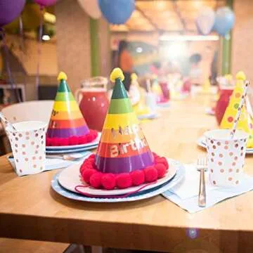 OUGOLD Rose Gold Party Supplies Set for 25 Guests