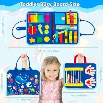 Toddler Busy Board Montessori Educational Toy for Ages 1-4