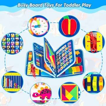 Toddler Busy Board Montessori Educational Toy for Ages 1-4