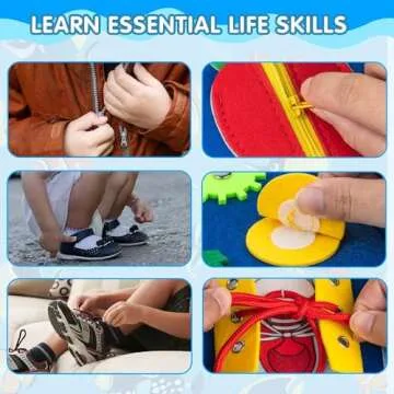 Toddler Busy Board Montessori Educational Toy for Ages 1-4