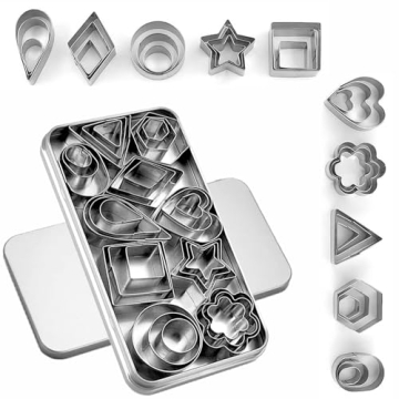 30Pcs Mini Cookie Cutter Set - Stainless Steel, Fun Shapes for Baking & Crafts
