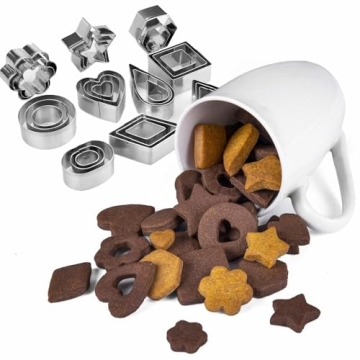 Mini Cookie Cutter Set Stainless Steel Fun Shapes Baking Crafts