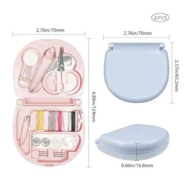 2 Pack Mini Travel Sewing Set for Quick Repairs Anywhere