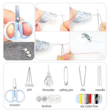 2 Pack Mini Travel Sewing Set for Quick Repairs Anywhere