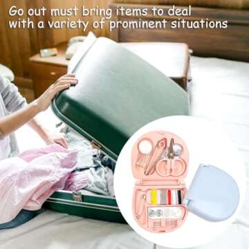 2 Pack Mini Travel Sewing Set for Quick Repairs Anywhere