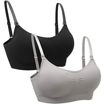 Suekaphin 2PACK Nursing Maternity Bra - Comfortable for Pregnancy and Breastfeeding