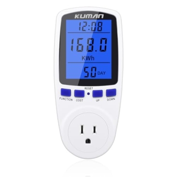 Kuman KW47-US Electricity Usage Monitor for Energy Efficiency