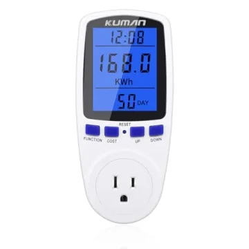 Kuman KW47-US Electricity Usage Monitor for Energy Efficiency
