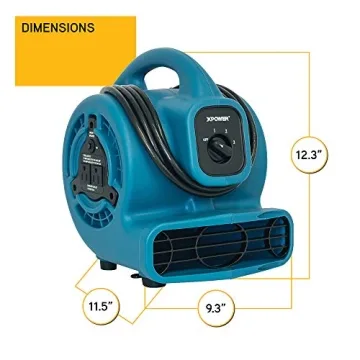XPOWER P-80A Mini Air Mover for Cooling and Drying