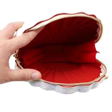 Van Caro Women's Glitter Shell Cross-body Purse