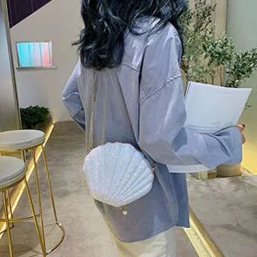 Van Caro Women's Glitter Shell Cross-body Purse