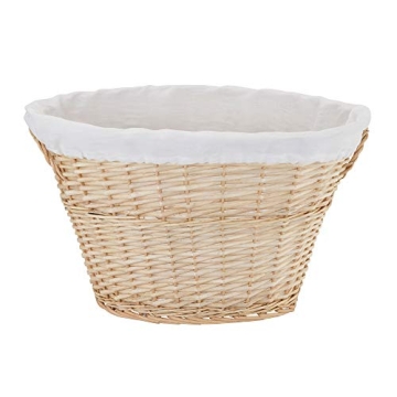Household Essentials Brown Wicker Laundry Basket with Liner